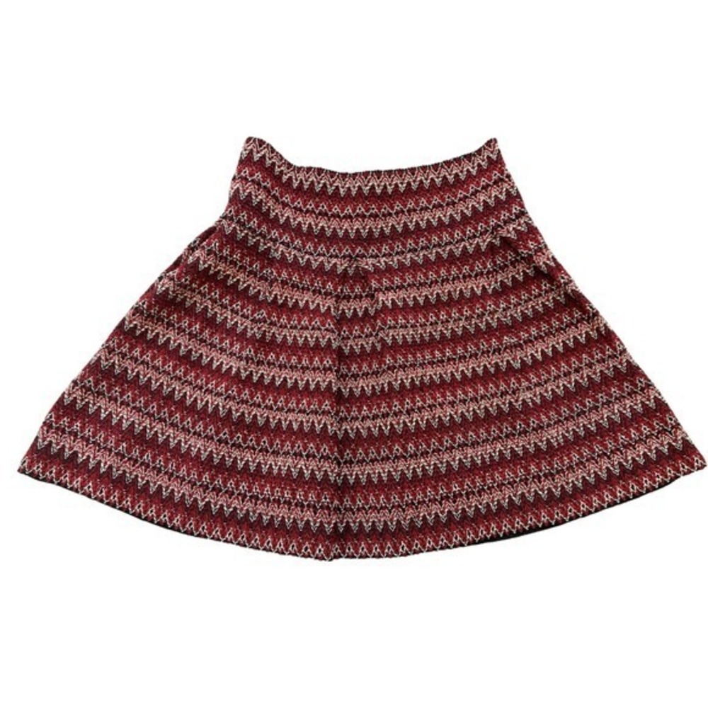 H&M TEXTURED PLEATED MINI SKIRT, MEDIUM, ELASTIC WAIST, PATTERNED, PUFF DESIGN